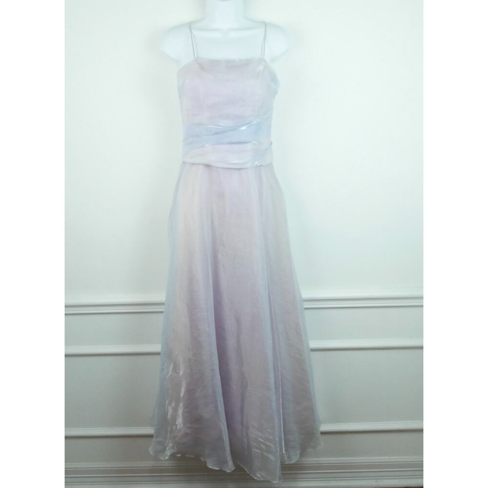 Vintage Y2K Prom Dress Ethereal Princess‎ Maxi Iridiscent Shimmer Fairy S Gown